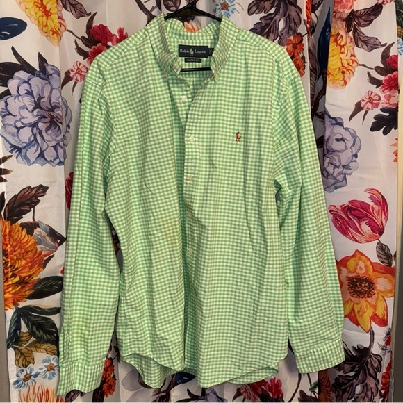 Polo by Ralph Lauren Green Checkered Men's XL